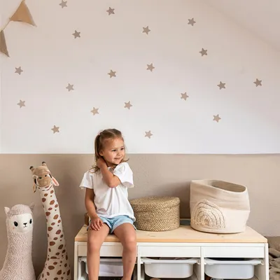 Produktbild von Herzen / Punkte für Kinderzimmer - Wandtattoo selbstklebend