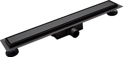 Zdjęcie produktu dla Odpływ liniowy 2w1 Duplex Next 50cm czarny, teflonowy, stal nierdzewna AISI 303, montaż płytki/panel. Przepustowość 55 l/min, montaż 52mm.