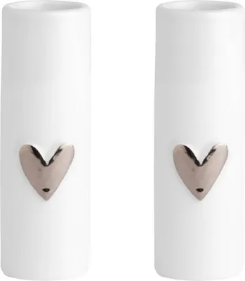 Produktbild von räder GmbH Minivasen Herz 2er Set silber, 2er Set