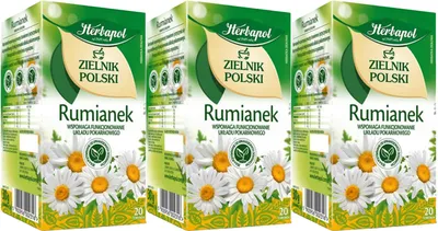 Produktbild von Herbapol Kamillentee 60 Teebeutel - Kamille Kräutertee Kamillenblüten Tee Beutel