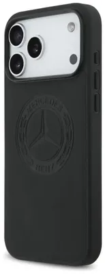 Produktbild von Mercedes Leather Vintage Logo Magsafe Iphone 17 Pro Max Handyhülle Schwarz Schwarz One Size