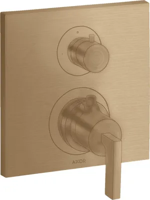 Produktbild von Thermostat AXOR CITTERIO UP m Abstellventil u HGri brushed bronze brushed bronze