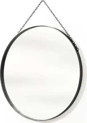 Zdjęcie produktu dla Okrągłe lustro Nicole w metalowej ramie 60 cm - czarne