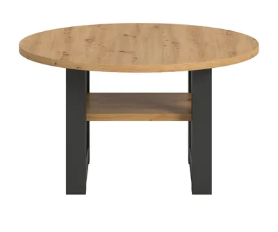 Produktbild von Couchtisch "Eldon" in Artisan Eiche und grau Wohnzimmer Tisch rund Ø 75 cm