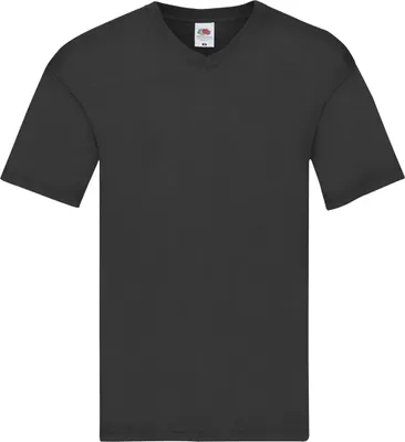 Produktbild von Fruit of the Loom Original V-Neck T Farbe: schwarz Größe: L