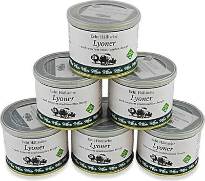 Produktbild von Echt Hällische Lyoner von der BESH 6er Pack (6 Dosen à 200 g)