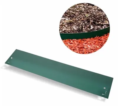 Image de Bordure de Jardin en métal 18,5 cm x 120 cm Vert | Bordure Jardin | Bordures de Jardin