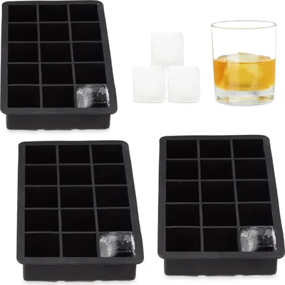 Produktbild von relaxdays 3 x Eiswürfelform Silikon 3,5 cm