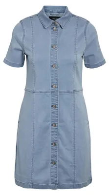 Produktbild von NOISY MAY Jeanskleid mit Knopfleiste und kurzen Ärmeln Größe: S