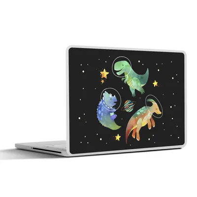 Produktbild von MuchoWow® Laptop Aufkleber Sticker Cover Sterne - Dinosaurier - Kind - Mädchen - Jungen - Kinder - Kinder 30x22 cm - Laptop-Sticker
