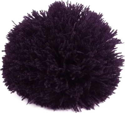 2 Bommeln / Wollbommeln / Pompon, 7cm aubergine violett lila