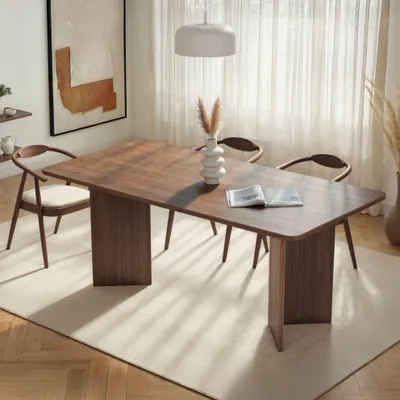 Produktbild von Skye Decor, Linza - Milano Walnut, Esstisch, Nussbaum, 100% MELAMINBESCHICHTETE SPANNPLATTE, 180 x 90 x 75 cm