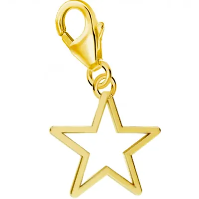 Stern Charm Anhänger I Galaktische Eleganz in Gelbgold