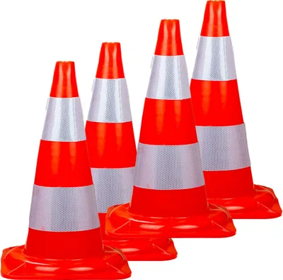 Produktbild von Pylonen Verkehrsleitkegel 50cm Warnkegel Markierungshut Kegel Absperrung 4x