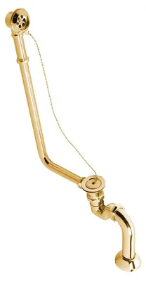 Produktbild von Polysan CHARLESTON Ablaufgarnitur für Außeninstallation, mit Kette, inkl. Siphon, Gold