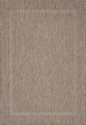 Produktbild von Teppium In- & Outdoor Teppich - Wetterfestes Flachgewebe in Sisal-Optik mit Bordüre, Küchenteppich, Terrasse, Wohnzimmer Grösse: 200x290 cm