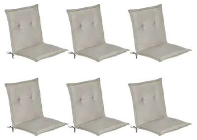 Image de Beautissu Lot de 6 coussins pour dossier bas Loft NL, 100 x 50 x 6 cm, gris clair