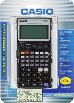 Produktbild von Casio FX-5800P, LR03, 150 g, 81.5 x 163 x 15.1 mm