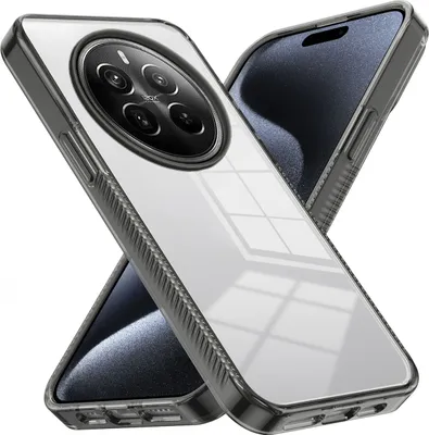 Produktbild von Hülle für Realme 12 Pro+ Rutschfest Kristallklare Stoßfeste TPU Bumper Handyhülle Schwarz