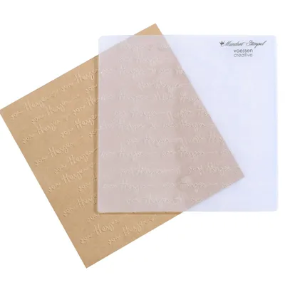 Produktbild von Mundart Stempel - Deutsch Text Prägefolder 15 x15cm "von Herzen"