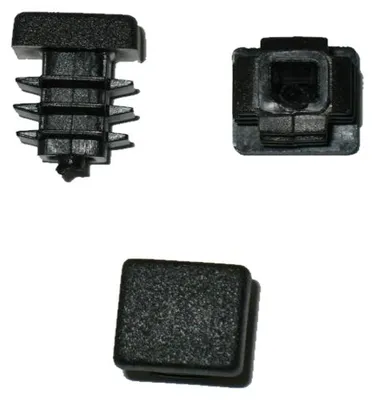 Produktbild von 200 x Lamellenstopfen Vierkantrohrstopfen 15 x 15 mm (Außen) Stopfen SCHWARZ