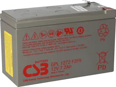 Zdjęcie produktu dla Akumulator kwasowo-ołowiowy CSB GPL1272 F2-FR 12V 7.2Ah bezobsługowy