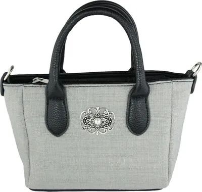 Produktbild von Handtasche "Katrina" mit Metallapplikation | Hellgrau