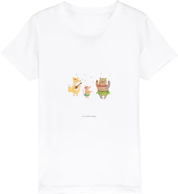 Produktbild von Mr. & Mrs. Panda Kleinkinder T-Shirt Waldtiere Aloha 5-6 Jahre (110/116) - Weiß - Geschenk, Igel, Kinder Baumwoll, Lustige Sprüche, Kindershirt, Wald, Öko, Lachen, Musik
