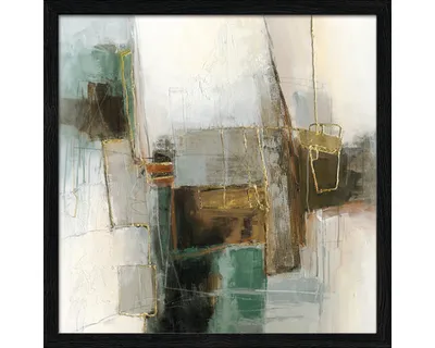 Produktbild von Gerahmtes Bild Black & Green II 33x33 cm