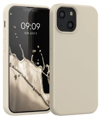 Produktbild von kwmobile Handyhülle für iPhone 13 mini Hülle, für iPhone 13 mini Case - Hülle Silikon - kabelloses Laden - Creme