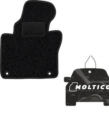 Produktbild von moto-MOLTICO Fahrer Fußmatte Auto Velours Fahrerseite Autoteppiche Schwarz Fahrermatte 1-teilig passend für VW Touran 2003-2015