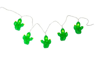 Produktbild von LICHTERKETTE Kaktus 10x LED Girlande batteriebetrieben 135cm Frucht Licht Leuchte Party 93 (Kaktus)