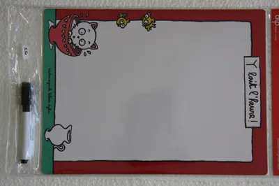 Memo-Magnet mit Stift, 23x31 cm, schwarz, magnetisch