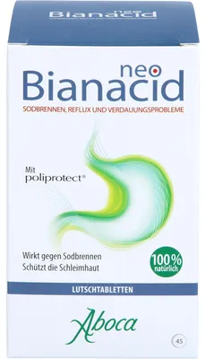 Produktbild von NeoBianacid Lutschtabletten bei Sodbrennen, 45 St. Tabletten