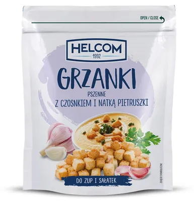 Obrázek produktu pro Pšeničné krutony s česnekem a petrželkou 100 g HELCOM
