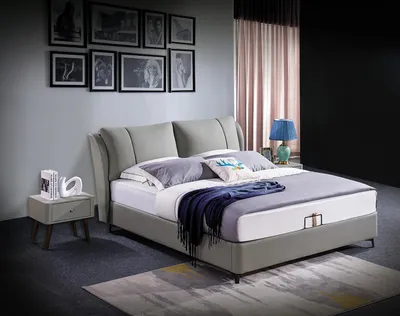 Image de Classique Lit double Lit matrimonial Design Luxe Lits Style moderne nouveau 180x200cm