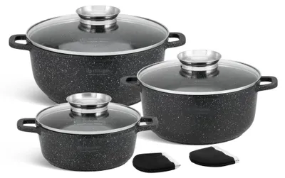 Produktbild von Edenberg Topfset Marmor Induktion Kochgeschirr 8140