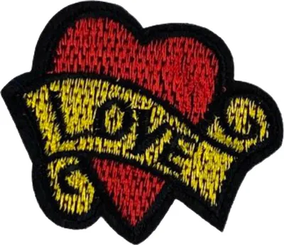 Produktbild von Tattoo-Liebestext-Emblem-Aufnäher zum Aufbügeln