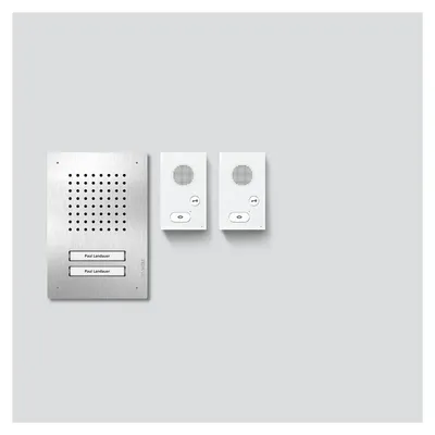 Obrázek produktu pro Siedle Set CLAB 850-2 E/W Audio-Set Classic Edelstahl/Weiß