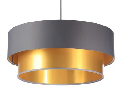 Zdjęcie produktu dla Lampa wisząca DOUBLE GRAY 50 szara/złota