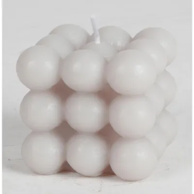 Produktbild von 16 Stück Bubble-Kerzen 6cm Blasen Kugeln quadratisch, verschiedene Farben