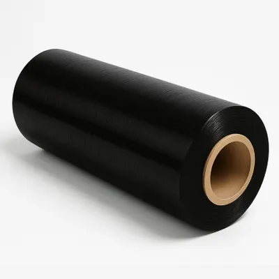Produktbild von Einzelne Maschinen Stretchfolie Automatenstretchfolie schwarz - 500mmx1512m - 17,5 Kg (23 my)