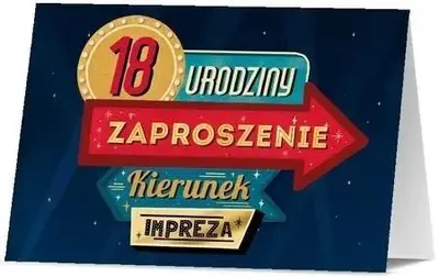 Obrázek produktu pro Pozvánka na oslavu 18. narozenin (10 ks)
