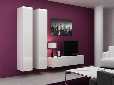 Image de Armoire murale ASHTON 9 – blanc / blanc brillant