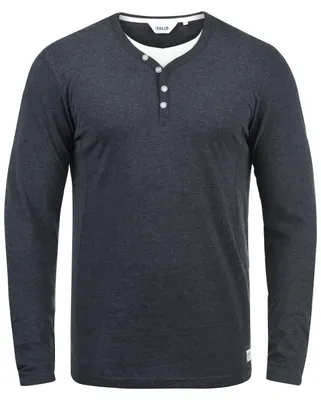 Produktbild von SOLID SDDoriano Herren Longsleeve Langarmshirt Shirt mit Grandad-Ausschnitt Baumwollmischung Regular fit