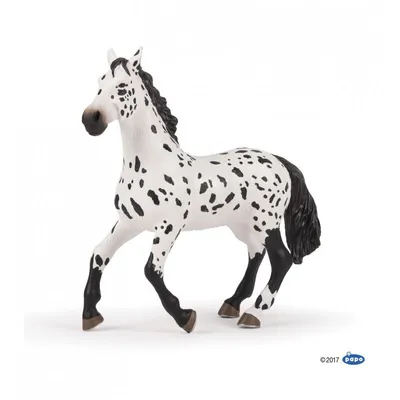 Produktbild von Papo Große Appaloosa Stute, 0,8 Jahr(e), Large figurines, Schwarz, Weiß, PVC
