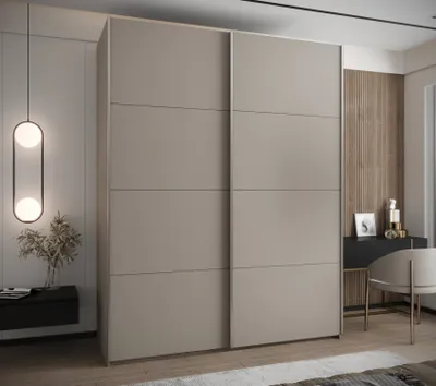 Obrázok produktu pre Dvojdverová skriňa SAMARA 1 - 190 cm, kašmír / strieborná