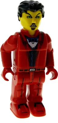 Produktbild von 1x Lego Figur 4 Juniors Jack Stone Mann Bank Räuber rot 4608 js011
