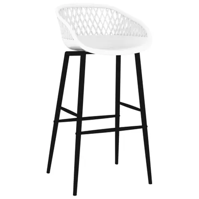 Image de vidaXL Tabouret de bar 4 pcs. Blanc