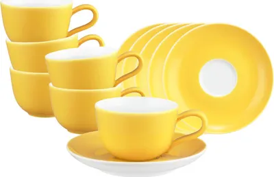 Produktbild von Seltmann Weiden Liberty Pure Colors Espressotasse mit Untertasse 6er Set - Yellow Glow